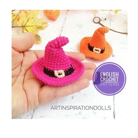 Crochet mini witch hat
